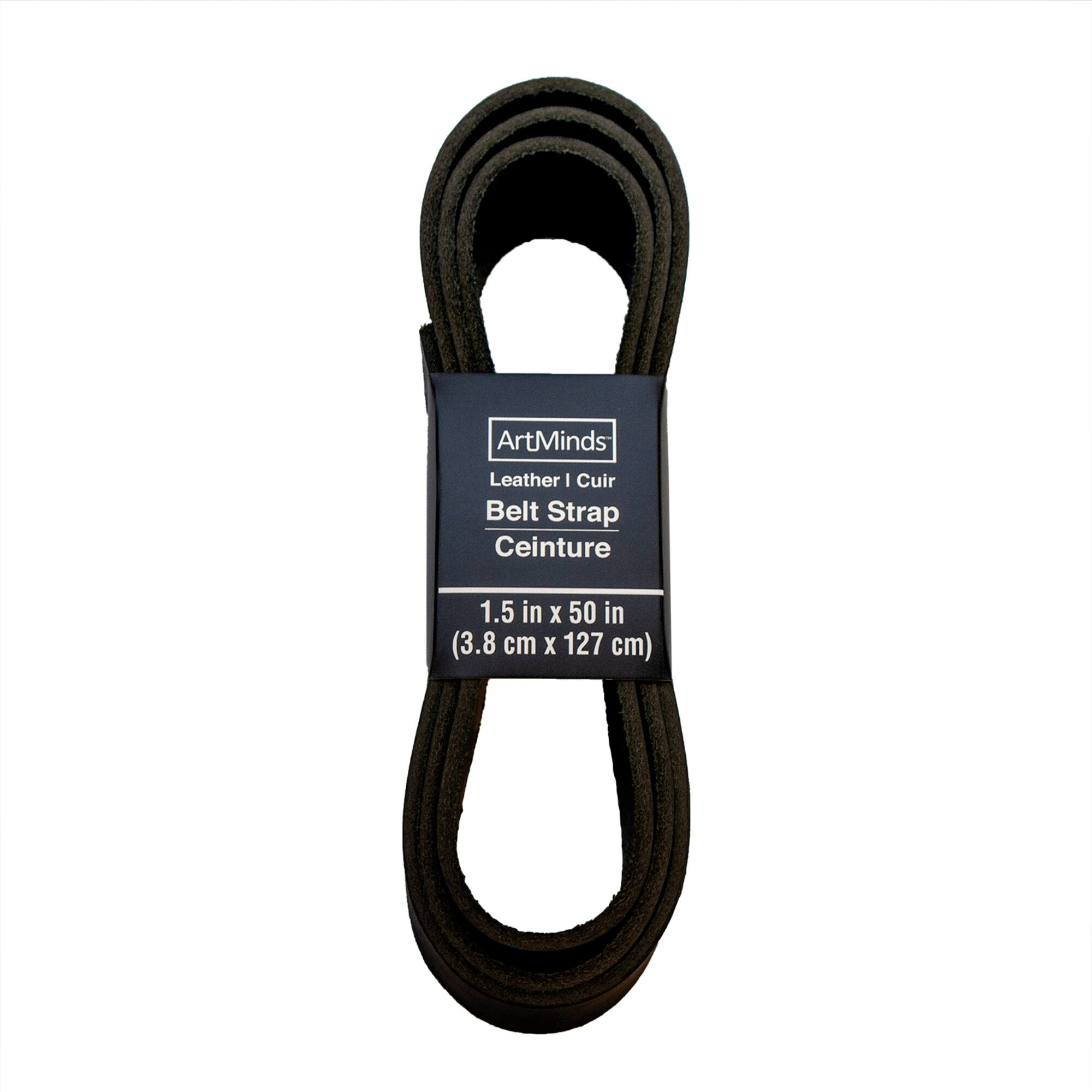 Black Leather Belt Strap by ArtMinds™